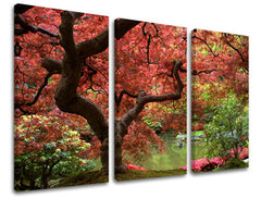 3dílná nástěnná malba STROMY ST001E30