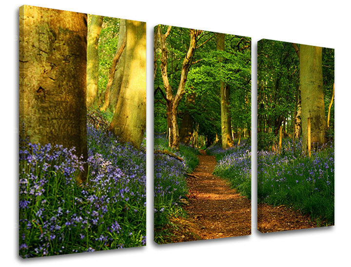 3dílná nástěnná malba STROMY ST009E30