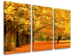 3dílná nástěnná malba STROMY ST010E30