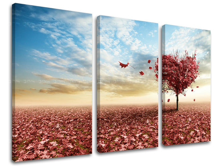 3dílná nástěnná malba STROMY ST013E30