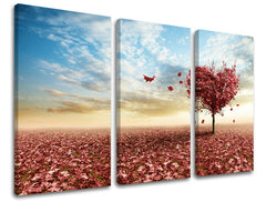 3dílná nástěnná malba STROMY ST013E30