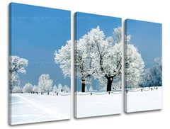 3dílná nástěnná malba STROMY ST028E30