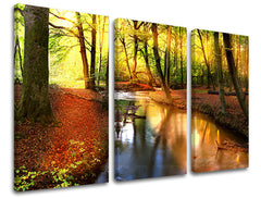 3dílná nástěnná malba STROMY ST032E30