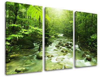 3dílná nástěnná malba STROMY ST034E30