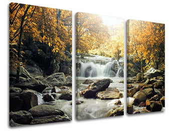 Nástěnná malba 3 díly VODOPÁDY VO004E30