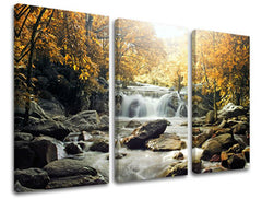 Nástěnná malba 3 díly VODOPÁDY VO004E30