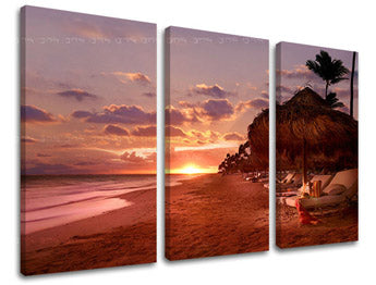 Nástěnná malba 3 díly WEST SLNKA ZS003E30