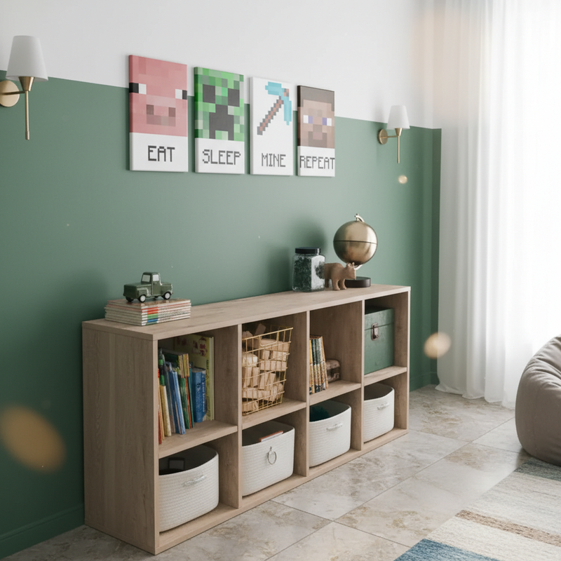 Minecraft obrazy na plátně do dětského pokoje Papilora