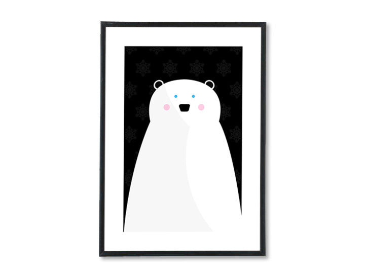 Ve skandinávském stylu obraz na plátně s motivem Happy Boy, příroda, zvíře v bílo-modrých odstínech, příroda, vhodný do dětského pokoje | Plakát na stěnu Happy Boy – hlavní