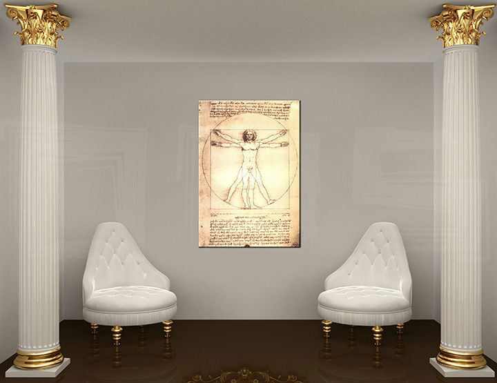 Obraz na plátně VITRUVIOVSKÝ MUŽ - Leonardo Da Vinci REP167