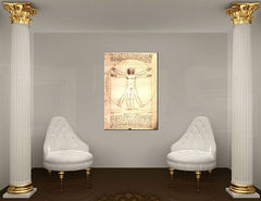 Obraz na plátně VITRUVIOVSKÝ MUŽ - Leonardo Da Vinci REP167