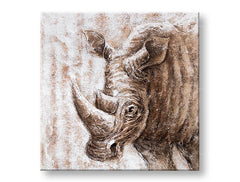 Malovaný nástěnný obraz NOSOROŽEC 1 díl CFAAN016 - 70x70 cm