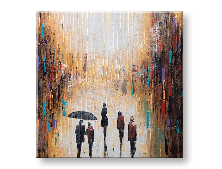 Malovaný nástěnný obraz LIDÉ 1 díl 70x70 cm CFAZH2916E1