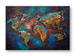 Malovaný nástěnný obraz ZEMĚ 1 díl 100x70 cm CFAZH5579E1