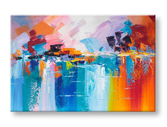 Malovaná nástěnná malba ABSTRAKT 1 díl 90x60 cm CFAZH5613E1