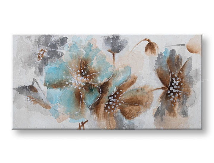 Malovaný nástěnný obraz KVĚTINY 1 díl 100x50 cm CFAZH5984E1