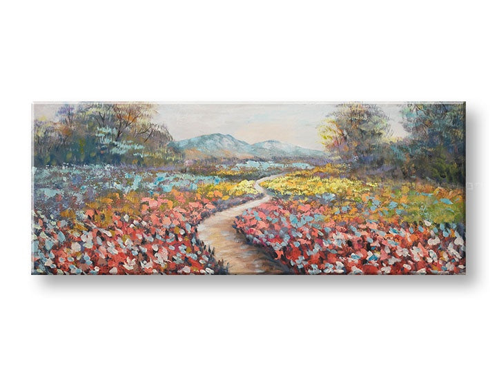 Malovaný nástěnný obraz KRAJINA 1 díl CFAZH6423E1 - 100x40 cm