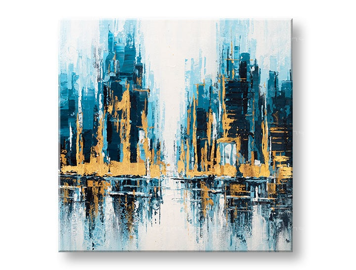 Malovaný nástěnný obraz CITY 1 díl 70x70 cm CFAZH6540E1