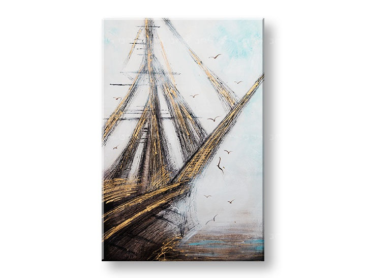 Malovaná nástěnná malba ABSTRAKT 1 díl CWF1099WE1 - 60x90 cm