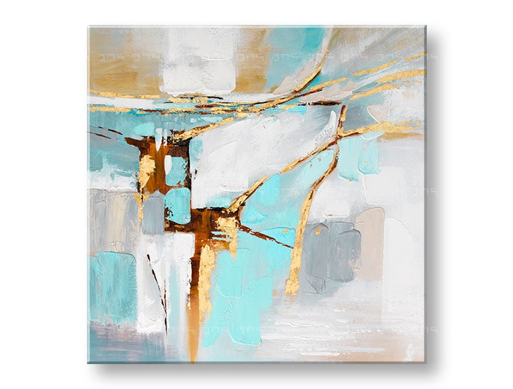 Malovaná nástěnná malba ABSTRAKT 1 díl CWF11044W1E1 - 70x70 cm