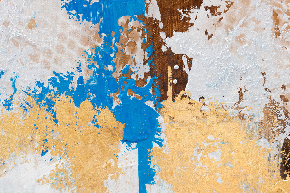 Ručně malovaný obraz na plátně s motivem náboženský motiv v bílo-hnědých odstínech, sofistikovaná atmosféra, vhodný do kanceláře | Malovaný obraz na stěnu ABSTRAKT – produkt, pohled 2