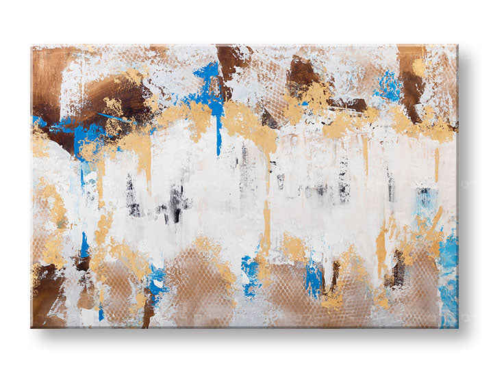 Ručně malovaný obraz na plátně s motivem náboženský motiv v bílo-hnědých odstínech, sofistikovaná atmosféra, vhodný do kanceláře | Malovaný obraz na stěnu ABSTRAKT – hlavní