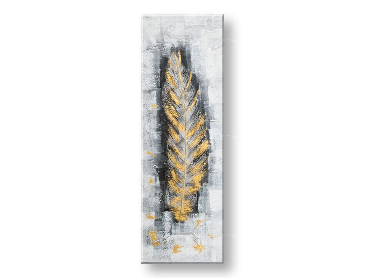 Malovaný nástěnný obraz LIST 1 díl CWF1139LE1 - 40x120 cm