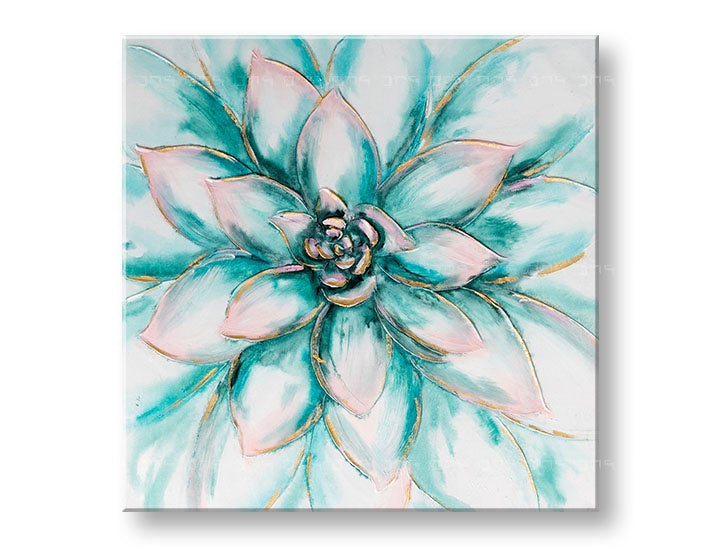 Malovaný nástěnný obraz KVĚTINY 1 díl CWF1588HE1 - 70x70 cm