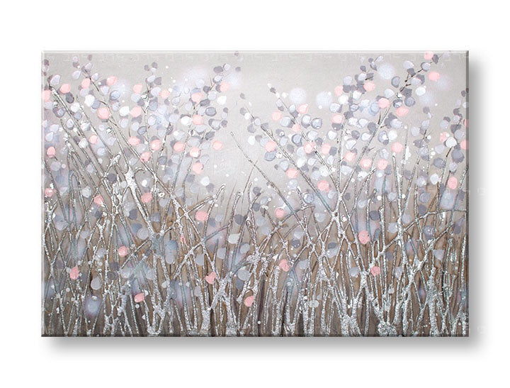 Malovaný nástěnný obraz KVĚTINY 1 díl 90x60 cm CWF1751WE1