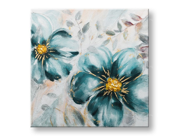 Malovaný nástěnný obraz KVĚTINY 1 díl CWF1973WE1 - 70x70 cm