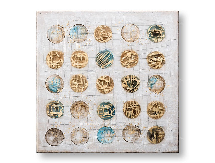 Malovaný nástěnný obraz ABSTRAKT 1 díl CWFAB022 - 100x100 cm