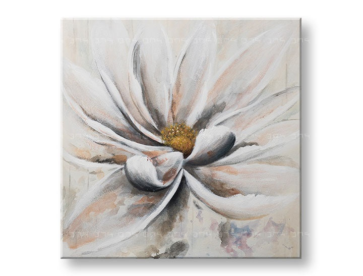 Malovaný nástěnný obraz KVET 1 díl CWFFL036 - 100x100 cm