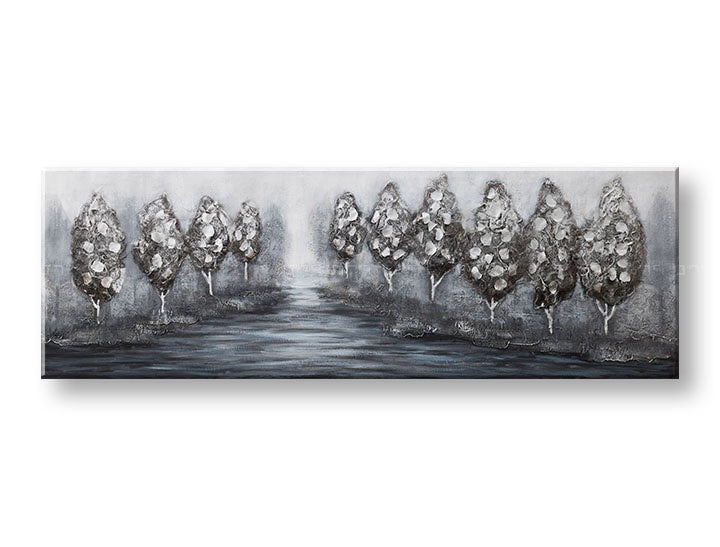 Malovaný nástěnný obraz STROMY 1 díl CWFTR029 - 150x50 cm