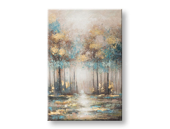 Ručně malovaný obraz STROMY 80x120 cm od Papilora, ideální pro moderní interiér a milovníky přírody. Originální umělecké dílo.