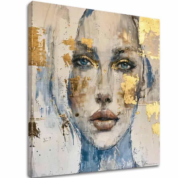 Set Mystická Žena – Pronikavý pohled, 3D canvas gallery-wrap plátno ručně dotvořené akrylovými barvami.