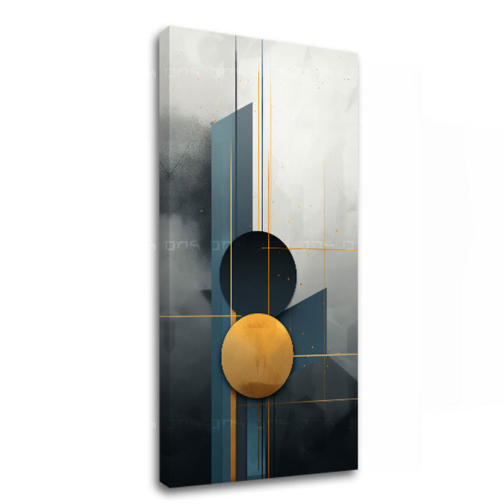 Obraz Životní cesta v moderní pracovně – součást setu Art Deco Elegance. Diptych s geometrickými motivy.