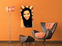 Ručně malovaný obraz POP Art Dívka 1 kus 90x50cm zuz