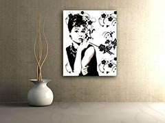 Ručně malovaný obraz Audrey Hepburn ah6 v stylu POP Art