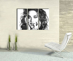 Ručně malovaný obraz POP Art MADONNA 3 díly ma3