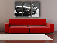 Ručně malovaný obraz POP Art BULLIT 3dílná bulka