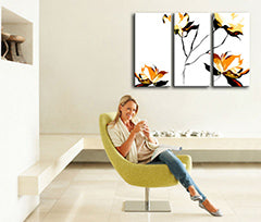 Ručně malovaný obraz POP Art KVĚTINA 3dílná květina