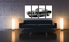 Ručně malovaný obraz POP Art Ford Mustang 4 díly fm