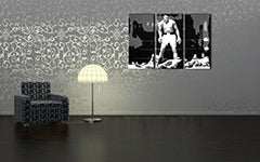 Ručně malovaný obraz POP Art Muhamad Ali 3 díly ali2