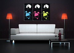 Ručně malovaný obraz POP Art Tři sexy ženy 3 díly 3 kusy