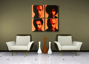 Ručně malovaný obraz POP Art Coldplay 4 kusy cp2