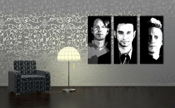 Ručně malovaný obraz Depeche Mode ve stylu POP Art, 3 díly, 000 dep