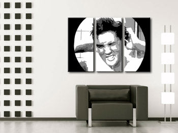 Ručně malovaný obraz POP Art ELVIS 3 díly el2