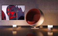 Ručně malovaný obraz POP Art Ian Brown, 3 kusy, 1b