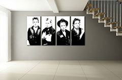 Ručně malovaný obraz POP Art Clash z hlíny, 4 kusů