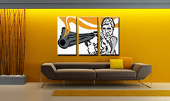 Ručně malovaný obraz POP Art AL PACINO 3 díly al7